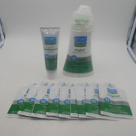 SmartMouth Other - NEW SmartMouth ORIGINAL Breath Rinse  16 oz,  Toothpaste & Travel Size Mint